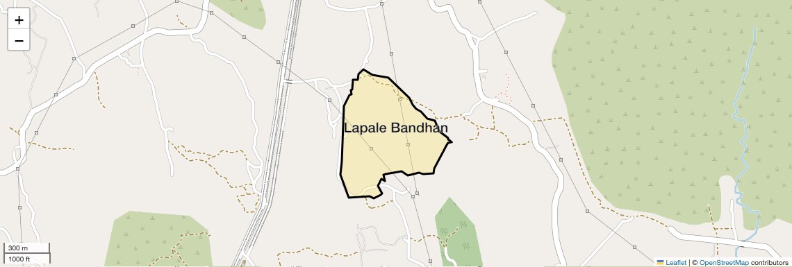 Location Map of Lapale Bandhan, Thane