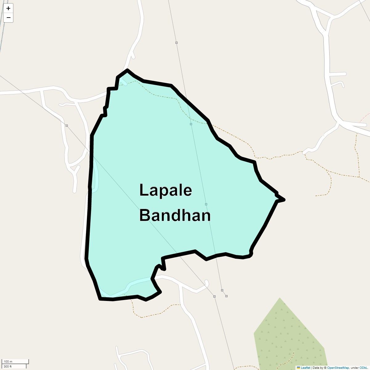 Location Map of Lapale Bandhan, Thane