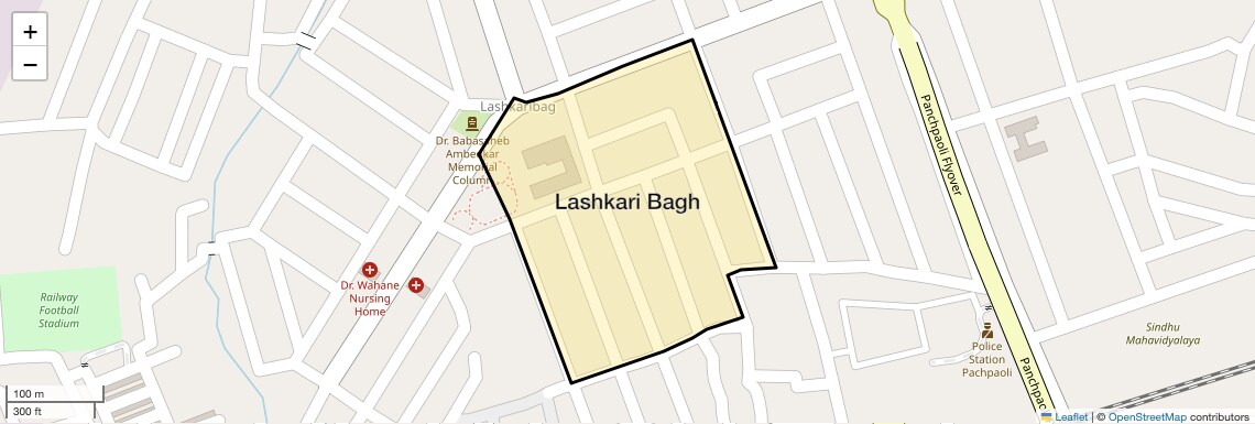 Lashkari Bagh Map