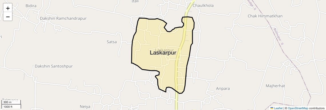 Location Map of Laskarpur, Kolkata