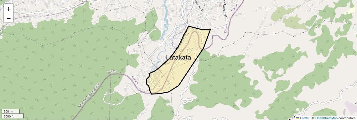 Location Map of Latakata, Guwahati
