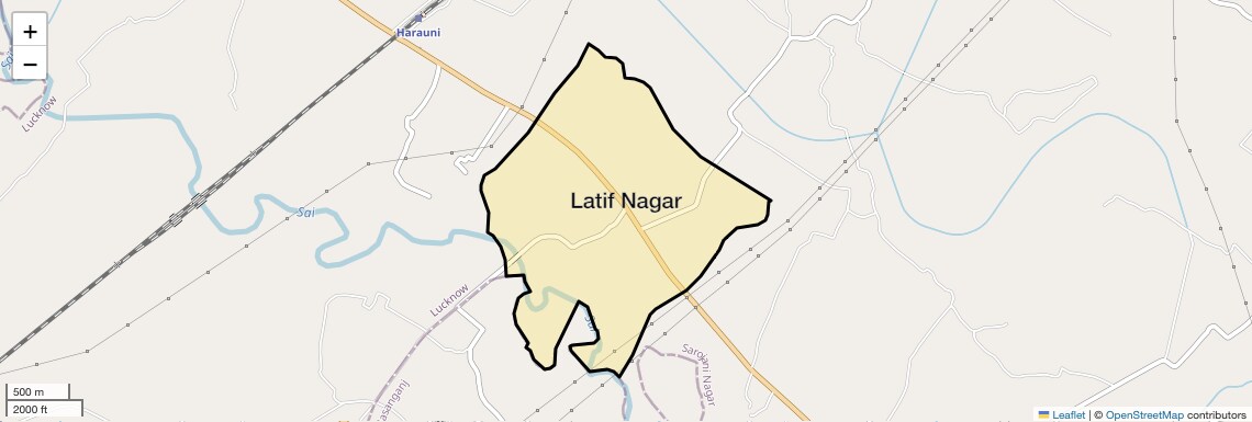 Location Map of Latif Nagar, Lucknow