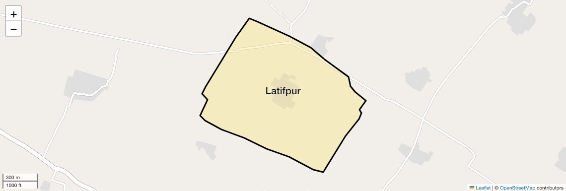 Location Map of Latifpur, Lucknow