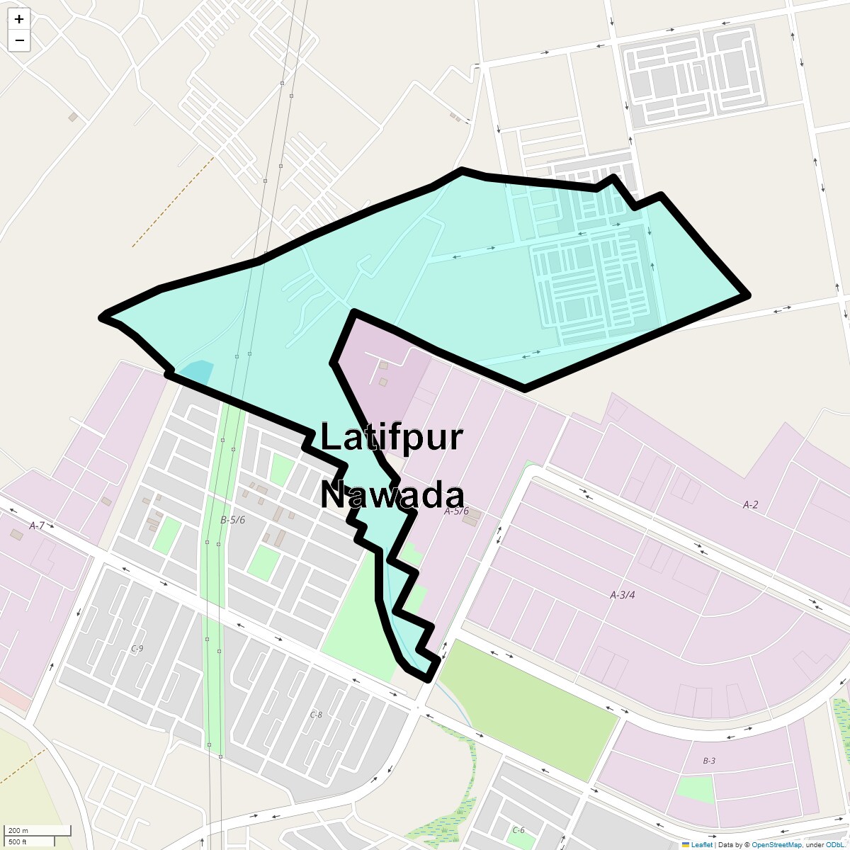 Location Map of Latifpur Nawada, Ghaziabad