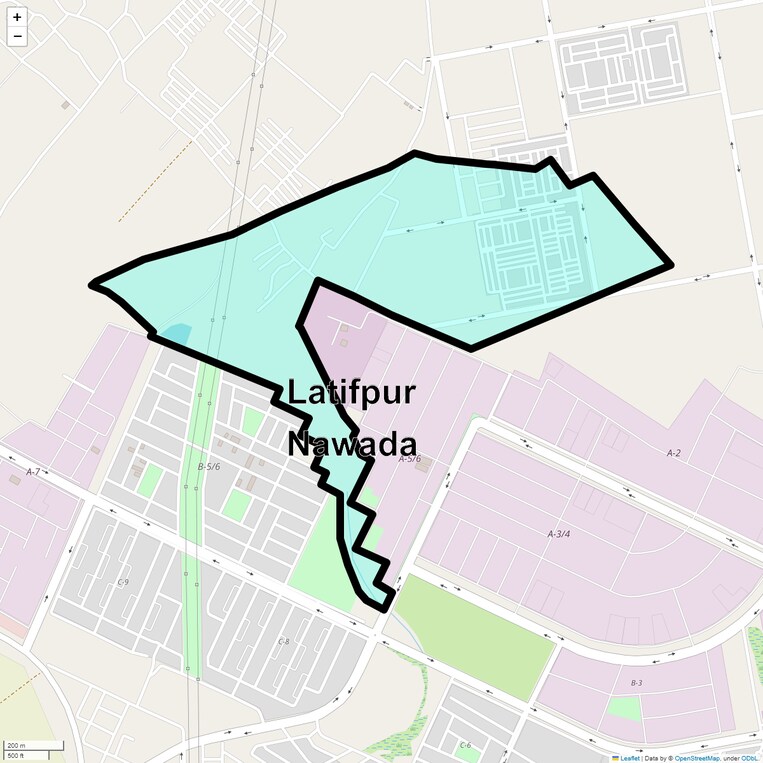 Location Map of Latifpur Nawada