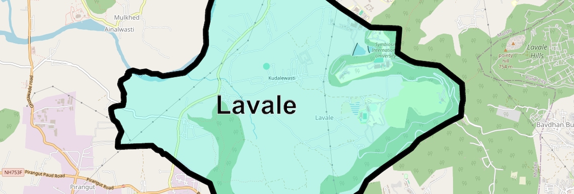 Location Map of Lavale, Pune