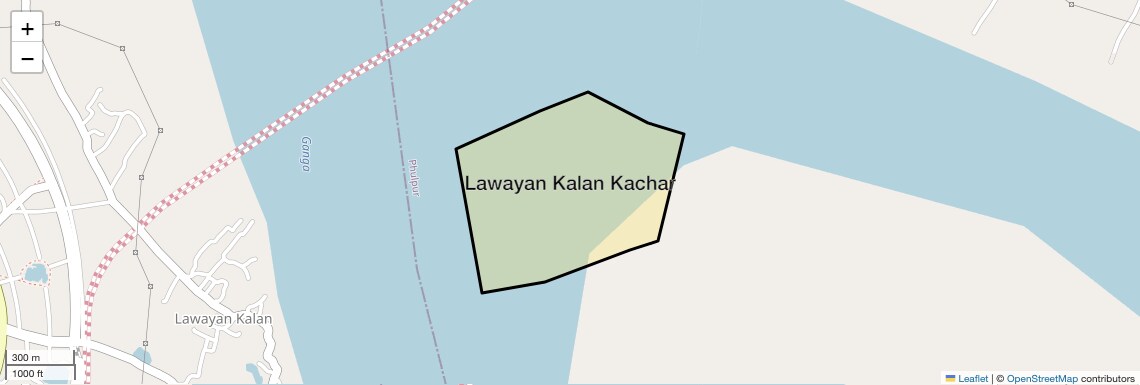 Location Map of Lawayan Kalan Kachar, Allahabad