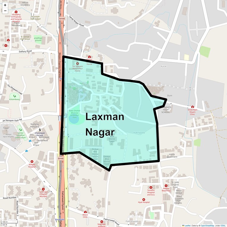 Location Map of Laxman Nagar