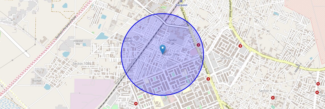 Location Map of Laxman Vihar, Gurgaon