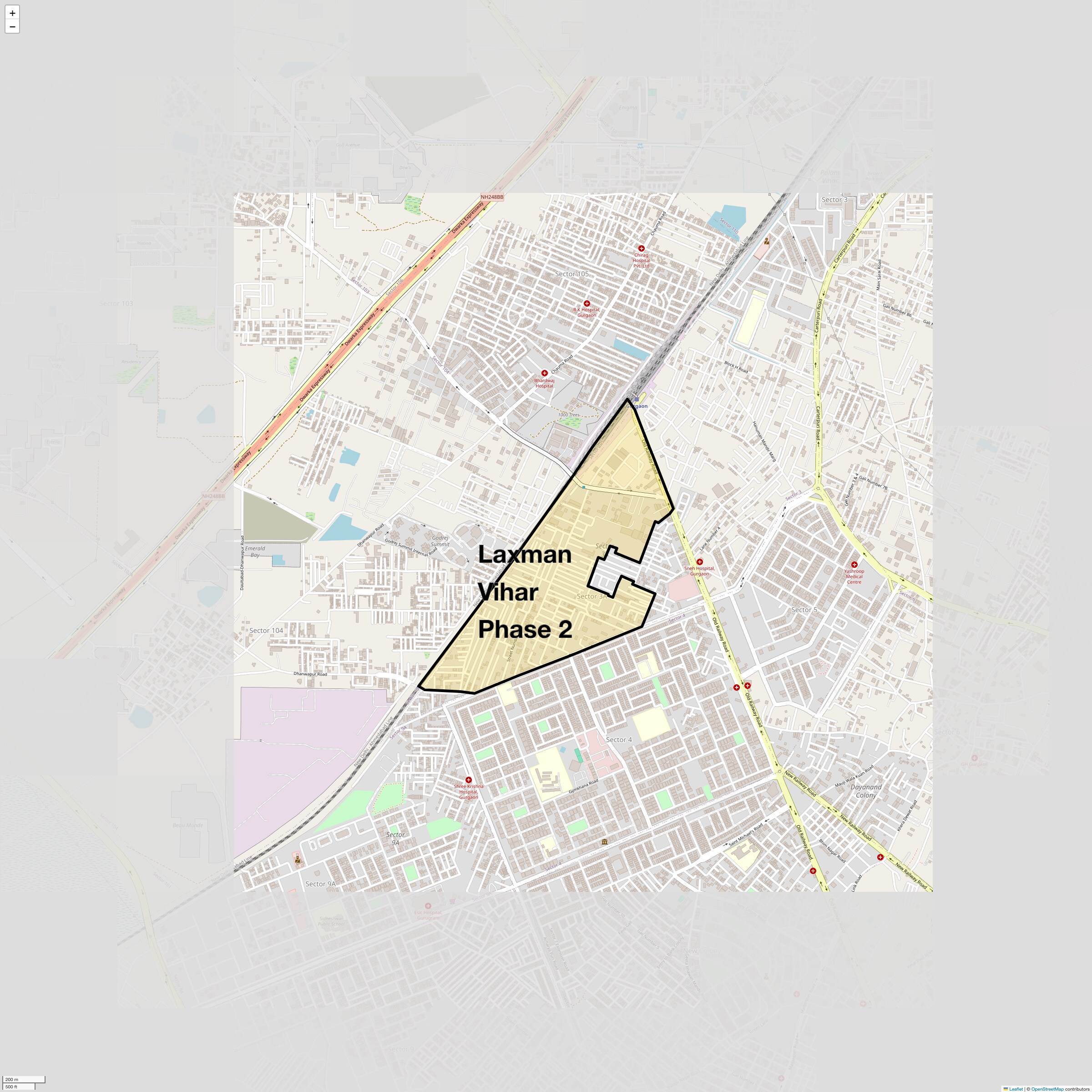 Check Time Travel of Laxman Vihar Phase 2, Gurgaon