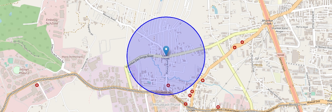 Location Map of Laxmi Chowk Hinjewadi, Pune