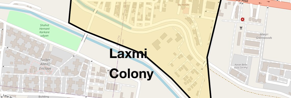 Location Map of Laxmi Colony, Pune