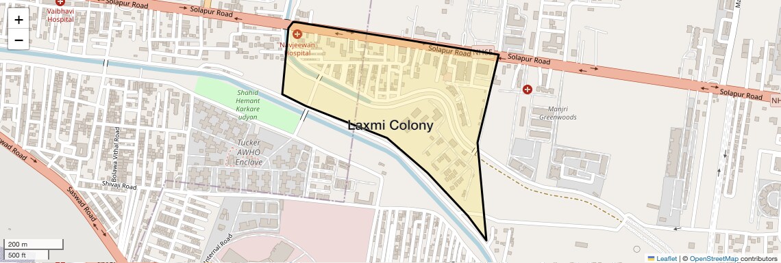 Location Map of Laxmi Colony, Pune