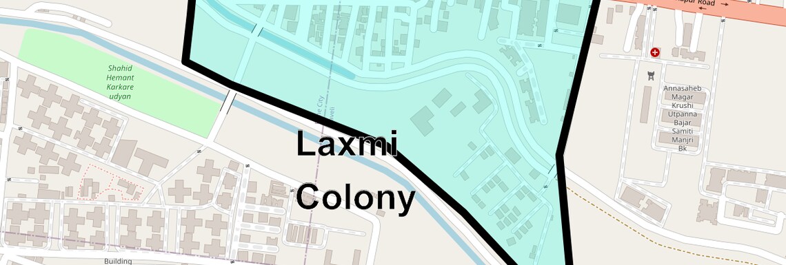Location Map of Laxmi Colony, Pune