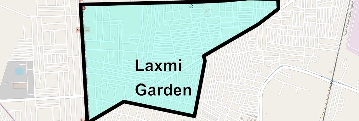 Location Map of Laxmi Garden, Ghaziabad