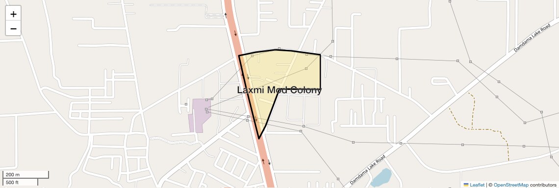 Location Map of Laxmi Mod Colony, Gurgaon