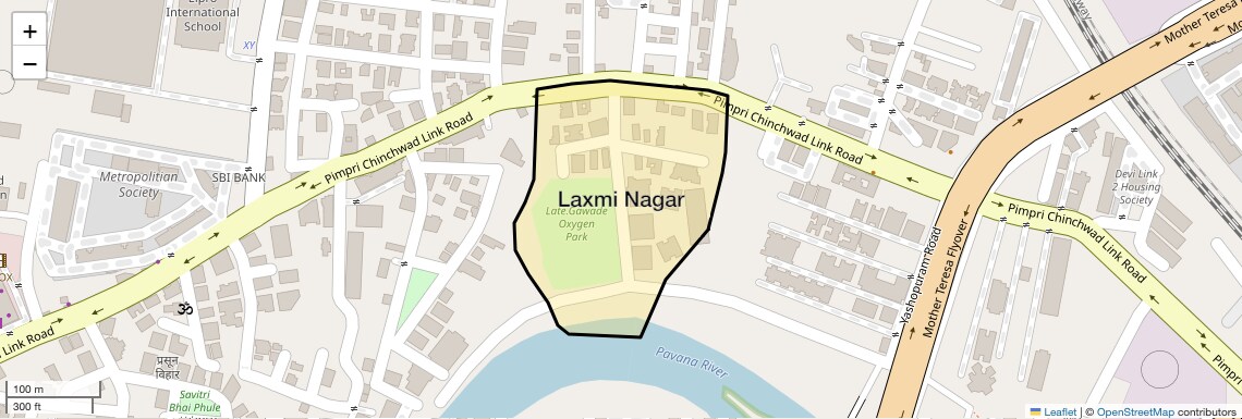Location Map of Laxmi Nagar, Pune