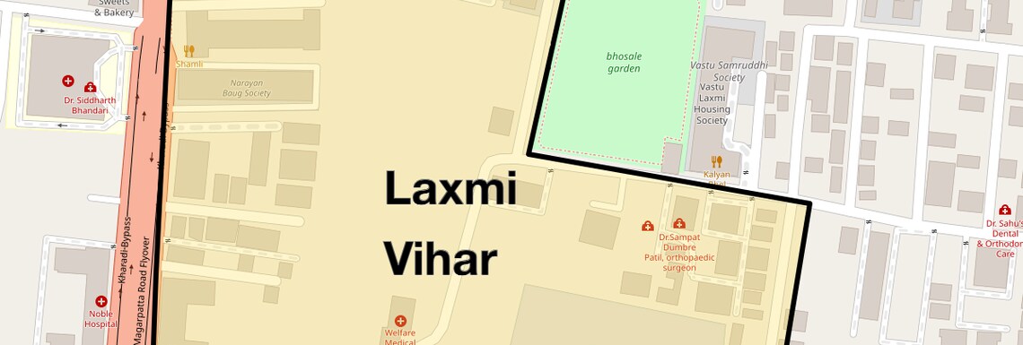 Location Map of Laxmi Vihar, Pune
