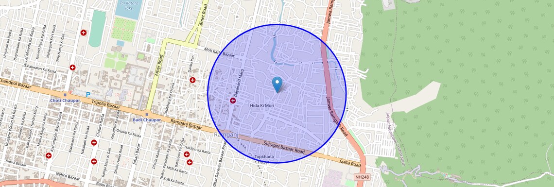 Location Map of Laxminarain Puri, Jaipur