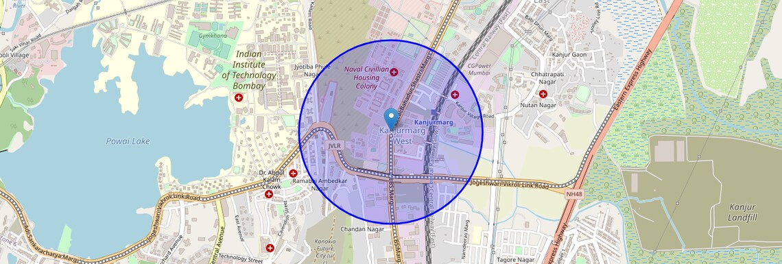 Location Map of LBS Marg, Mumbai