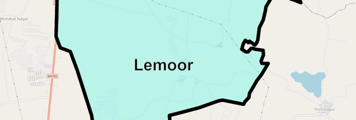 Location Map of Lemoor, Hyderabad