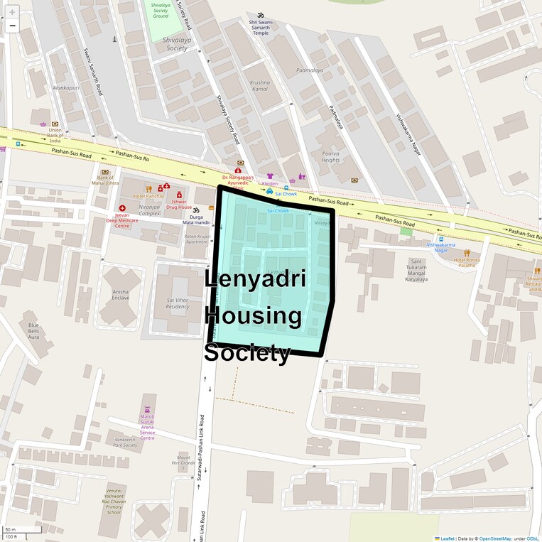 Location Map of Lenyadri Housing Society