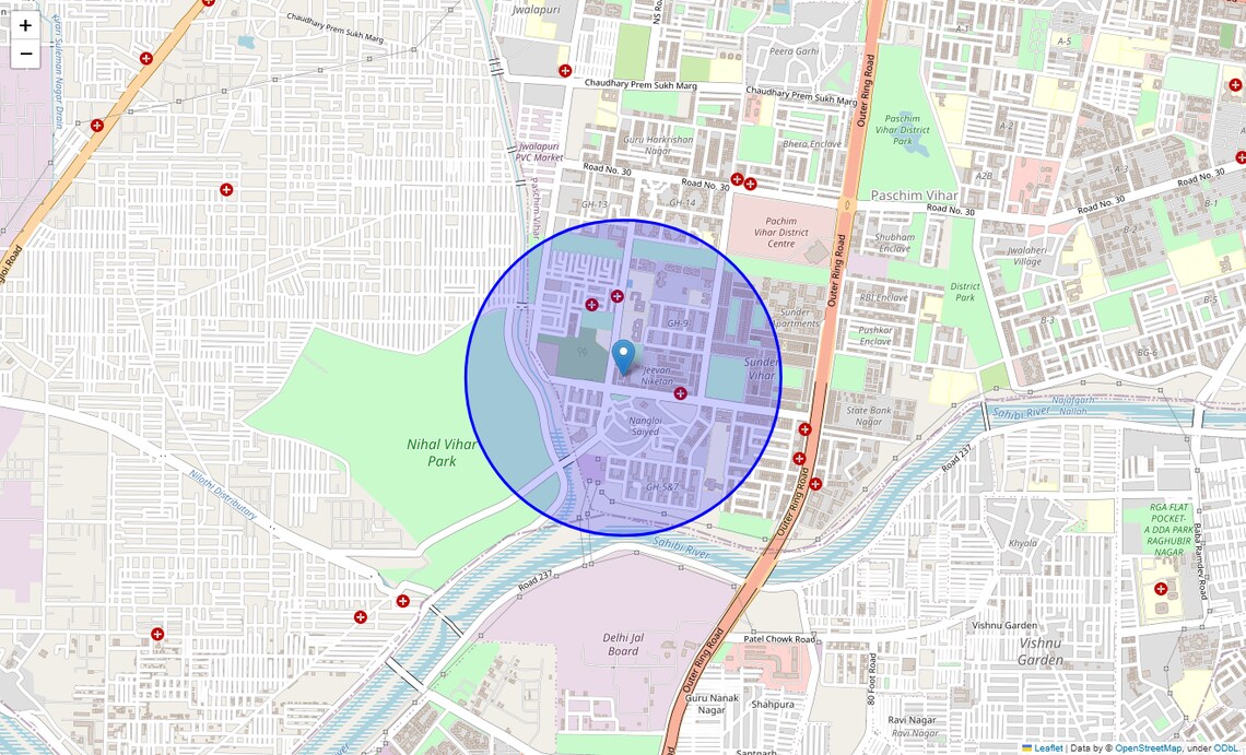 Location Map of Lic Colony, Delhi