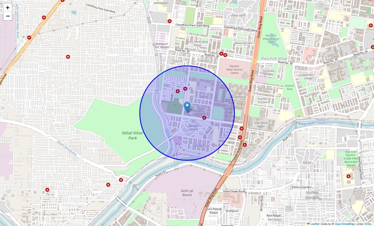 Location Map of Lic Colony