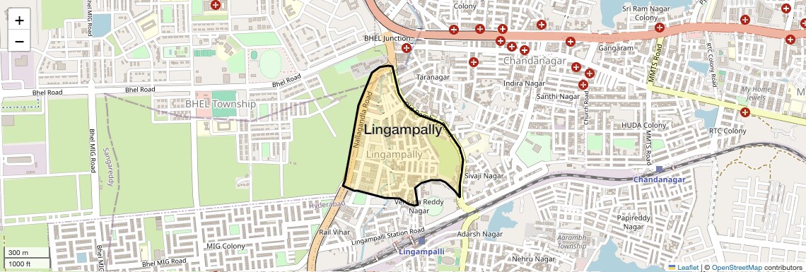 Lingampally Map