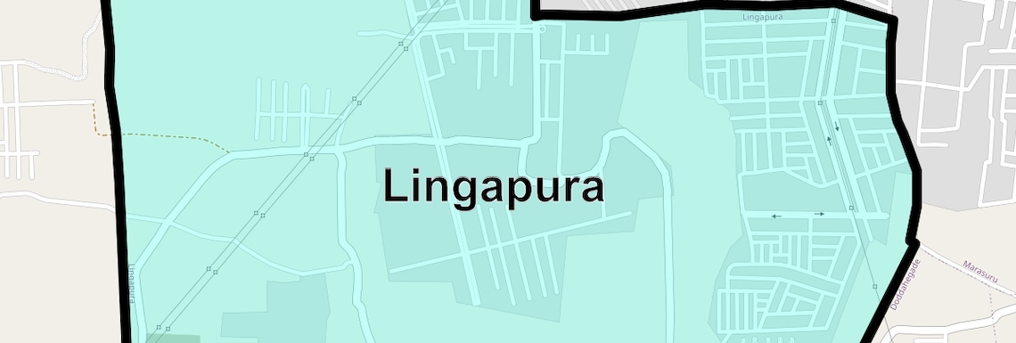 Location Map of Lingapura, Bangalore