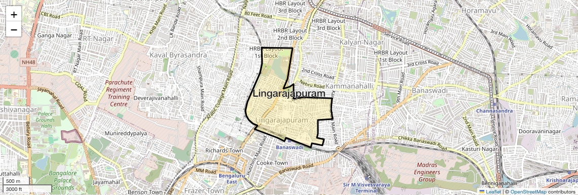 Location Map of Lingarajapuram, Bangalore