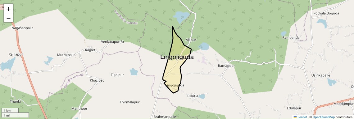 Location Map of Lingojiguda, Hyderabad