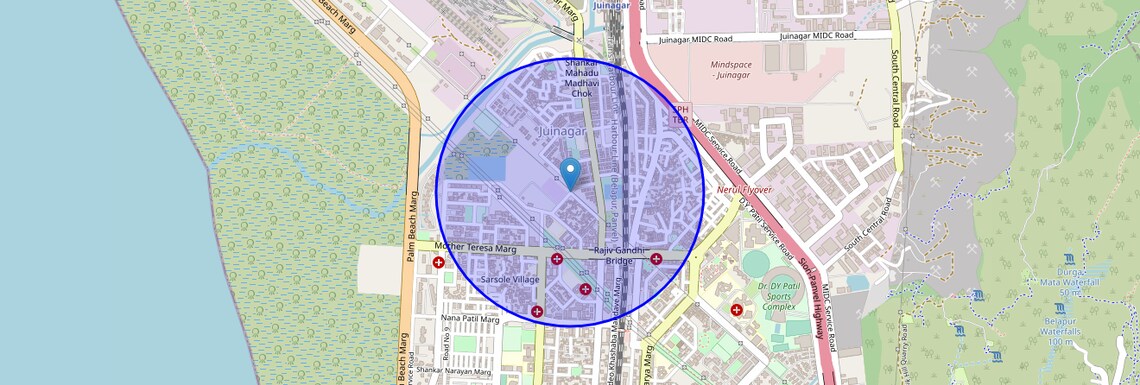 Location Map of Link Road, Navi Mumbai