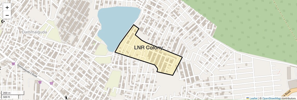 Location Map of LNR Colony, Hyderabad