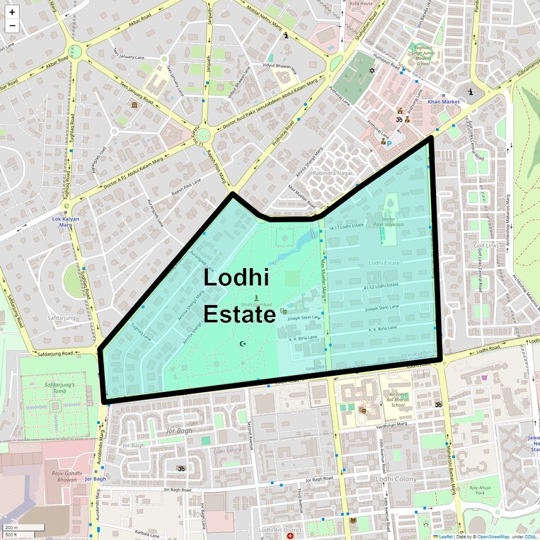 Location Map of Lodhi Estate