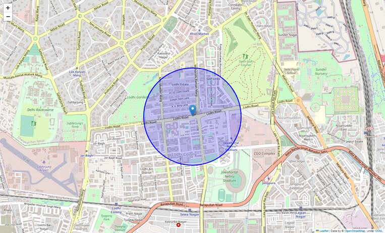 Location Map of Lodhi Road