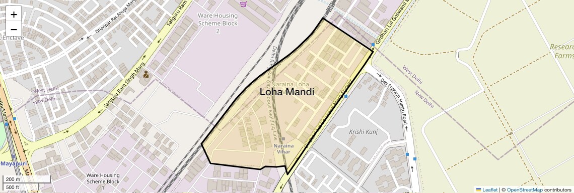 Location Map of Loha Mandi, Delhi