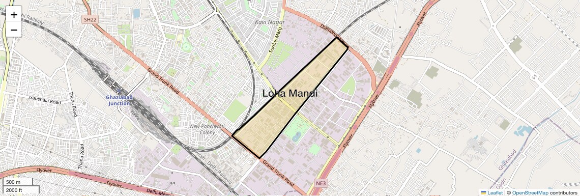 Location Map of Loha Mandi, Ghaziabad