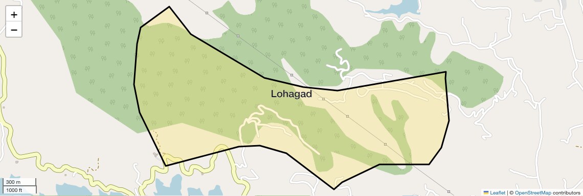 Location Map of Lohagad, Pune