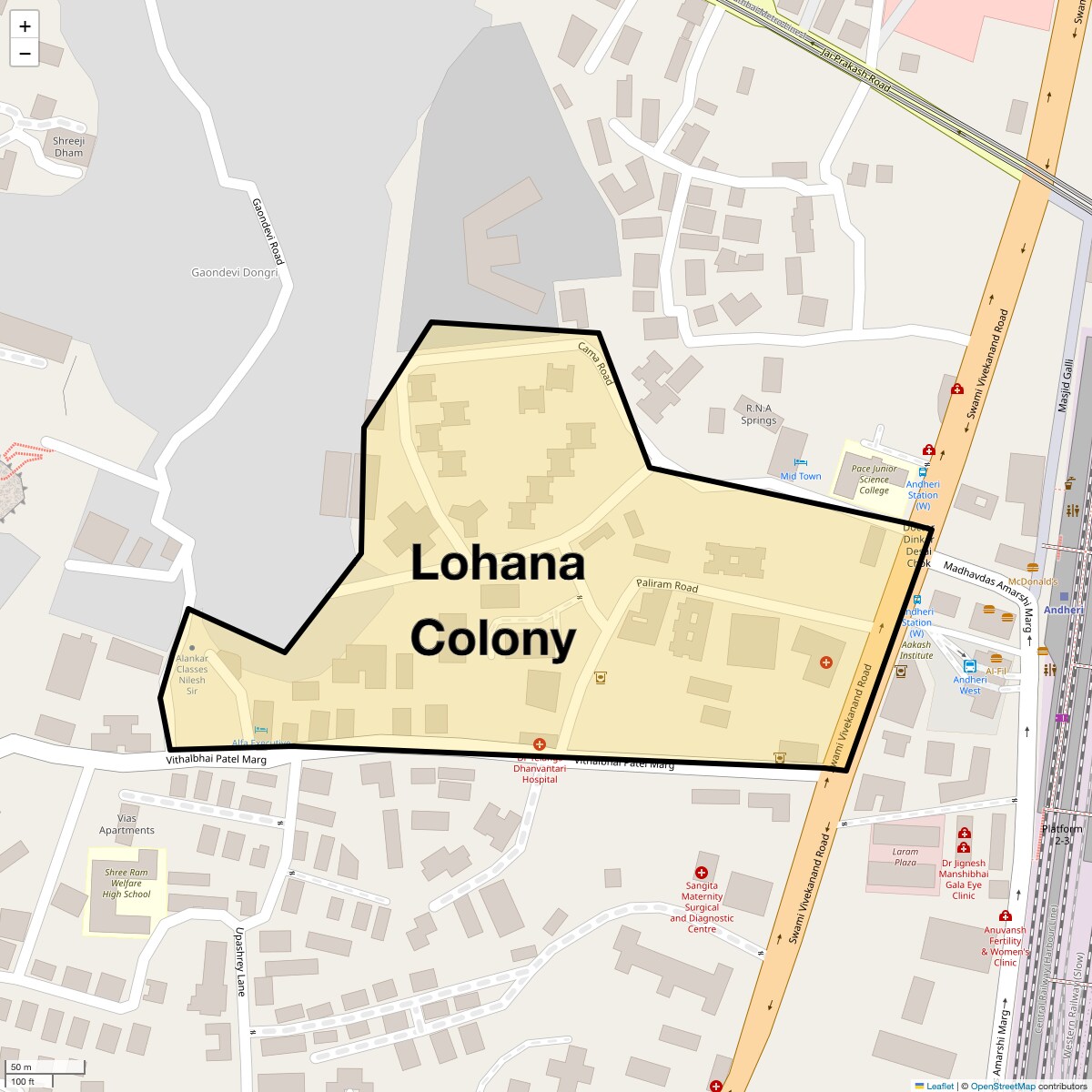 Location Map of Lohana Colony, Mumbai