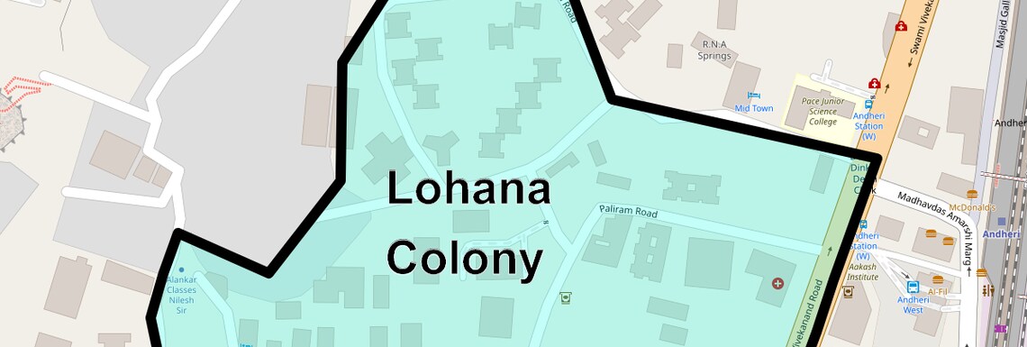 Location Map of Lohana Colony, Mumbai