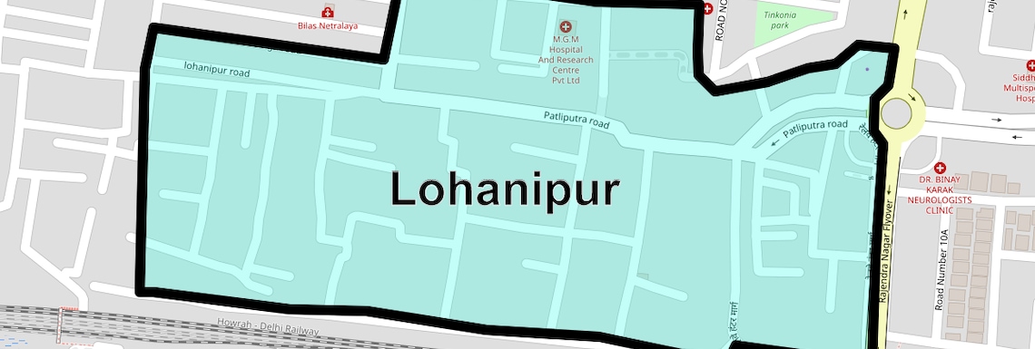 Location Map of Lohanipur, Patna