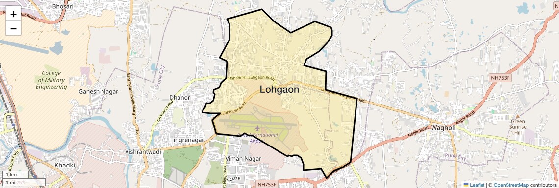 Location Map of Lohgaon, Pune