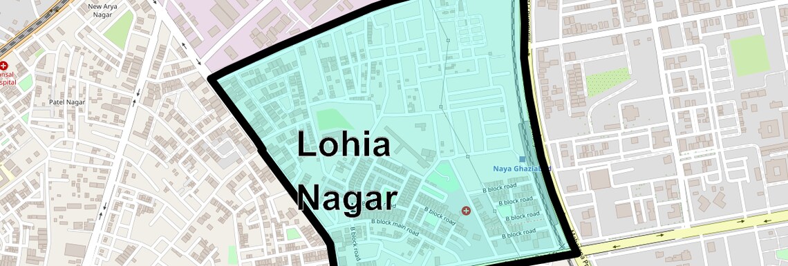 Location Map of Lohia Nagar, Ghaziabad