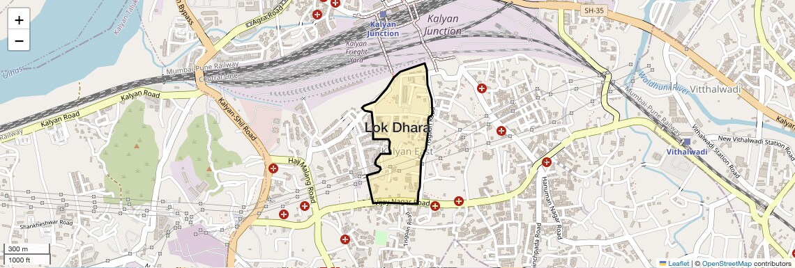 Location Map of Lok Dhara, Thane