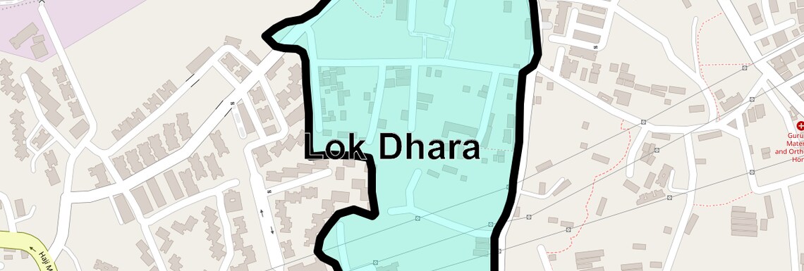 Location Map of Lok Dhara, Thane