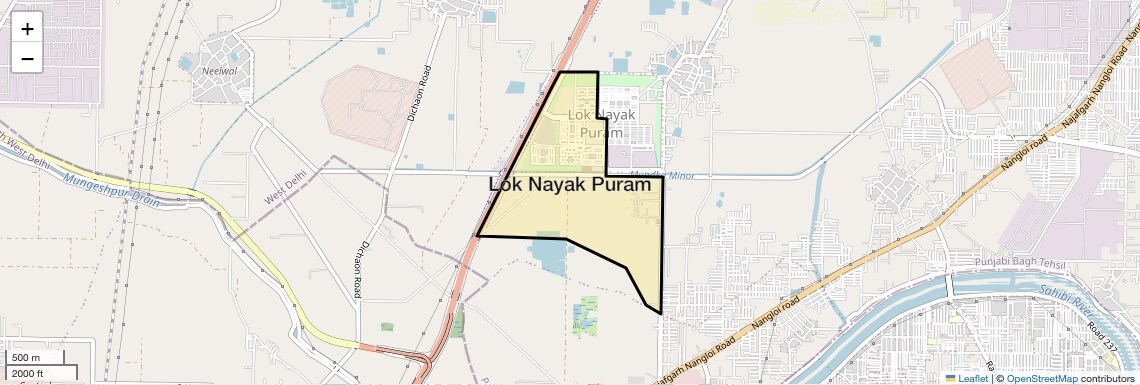 Location Map of Lok Nayak Puram, Delhi