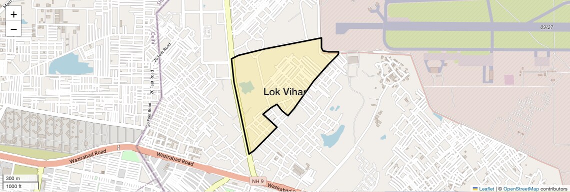 Location Map of Lok Vihar, Ghaziabad