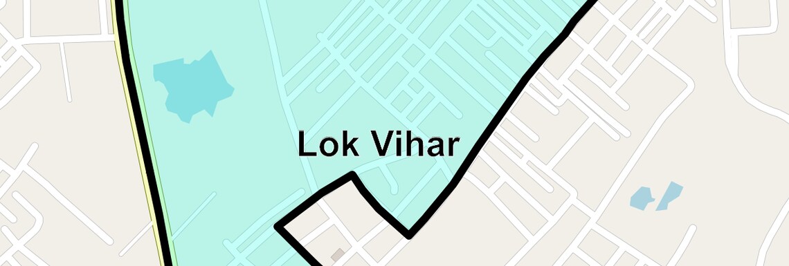 Location Map of Lok Vihar, Ghaziabad