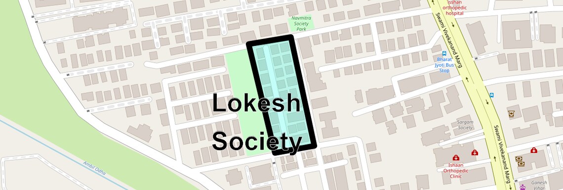 Location Map of Lokesh Society, Pune